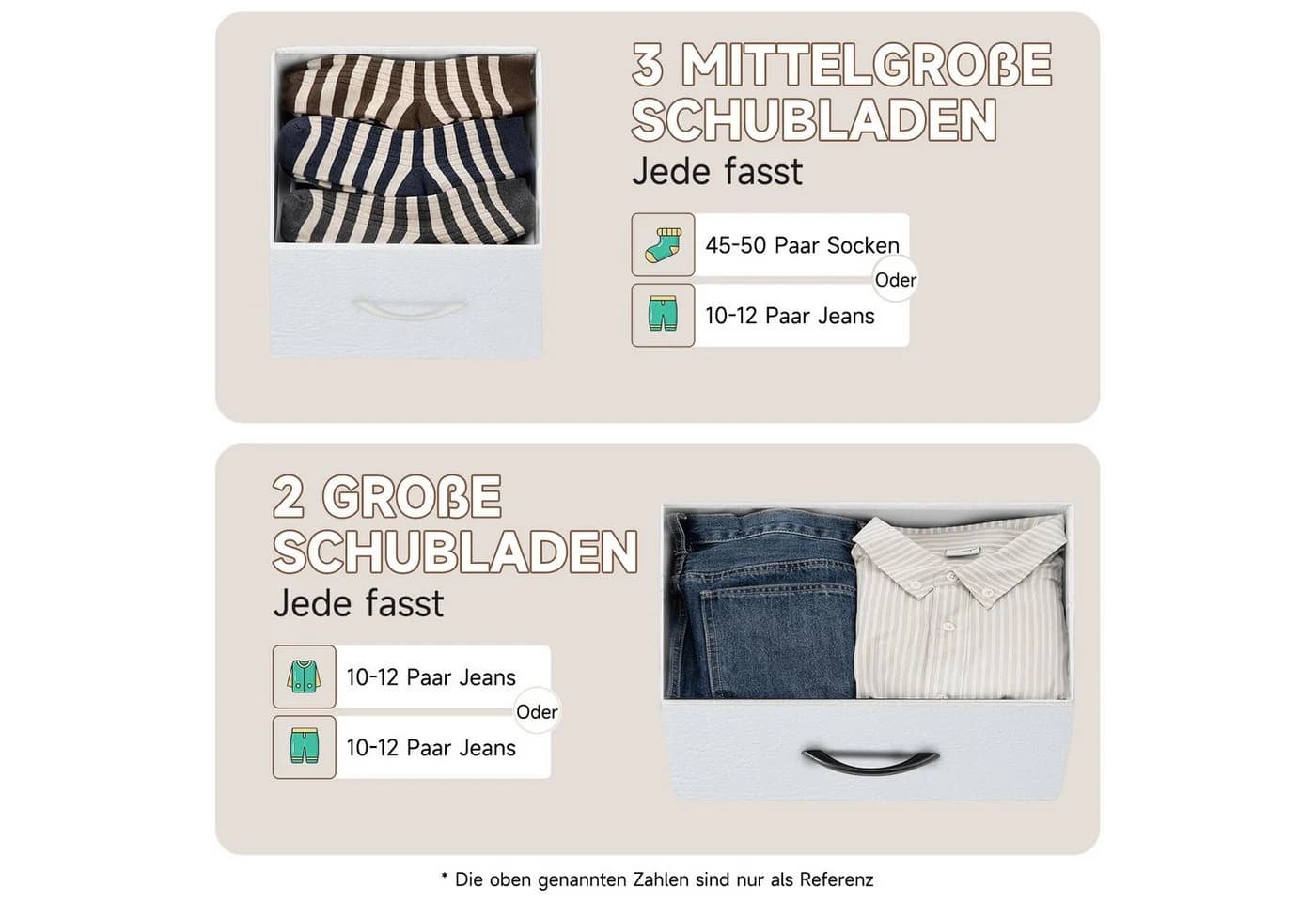 Refined Living Kommode 5 Schubladen Weiß Stahlrahmen - Bild 5