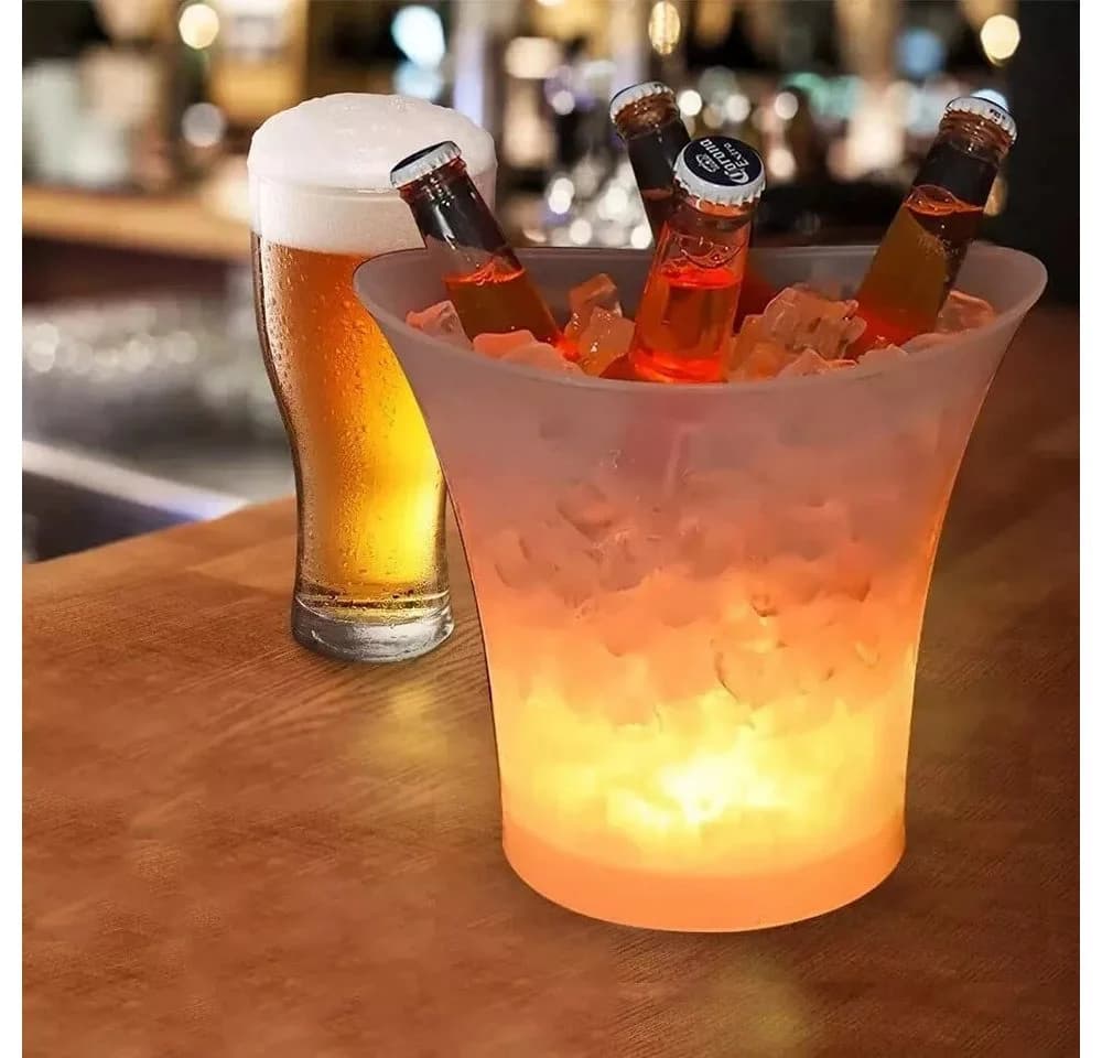 Smad Outdoor-Flaschenkühler 5L LED 7 Farbwechsel Weiß - Bild 5
