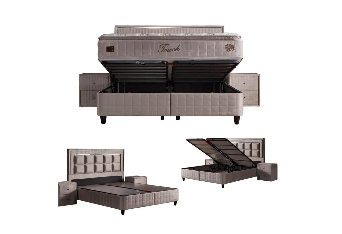 gowoll Boxspringbett Wooltouch Stauraumbett mit Matratze & Topper - Bild 3