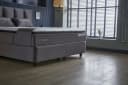 Gowoll Boxspringbett BIRDY Grau mit Matratze und gepolstertem Kopfteil Bild 5