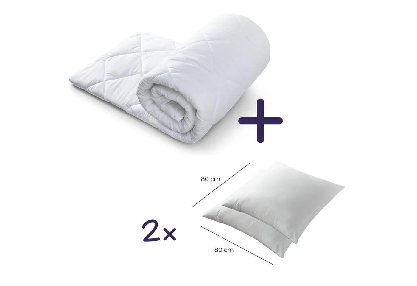 gowoll 4-Jahreszeitenbett Bettdecke Ganzjahresdecke Weiß Mikrofaser - Bild 2