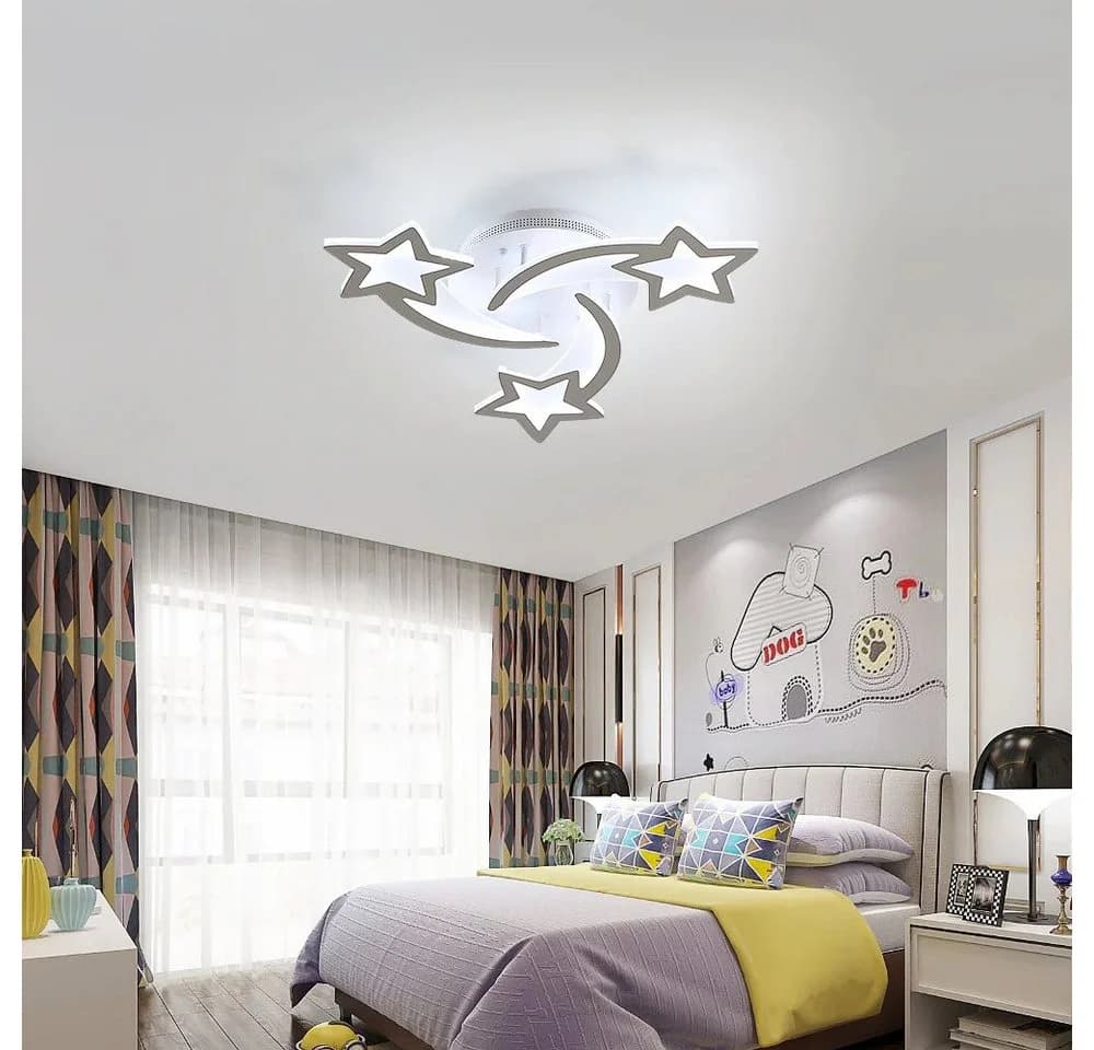 Riserva LED Deckenleuchte Stern Mond 40W 6500K Weiß - Bild 3