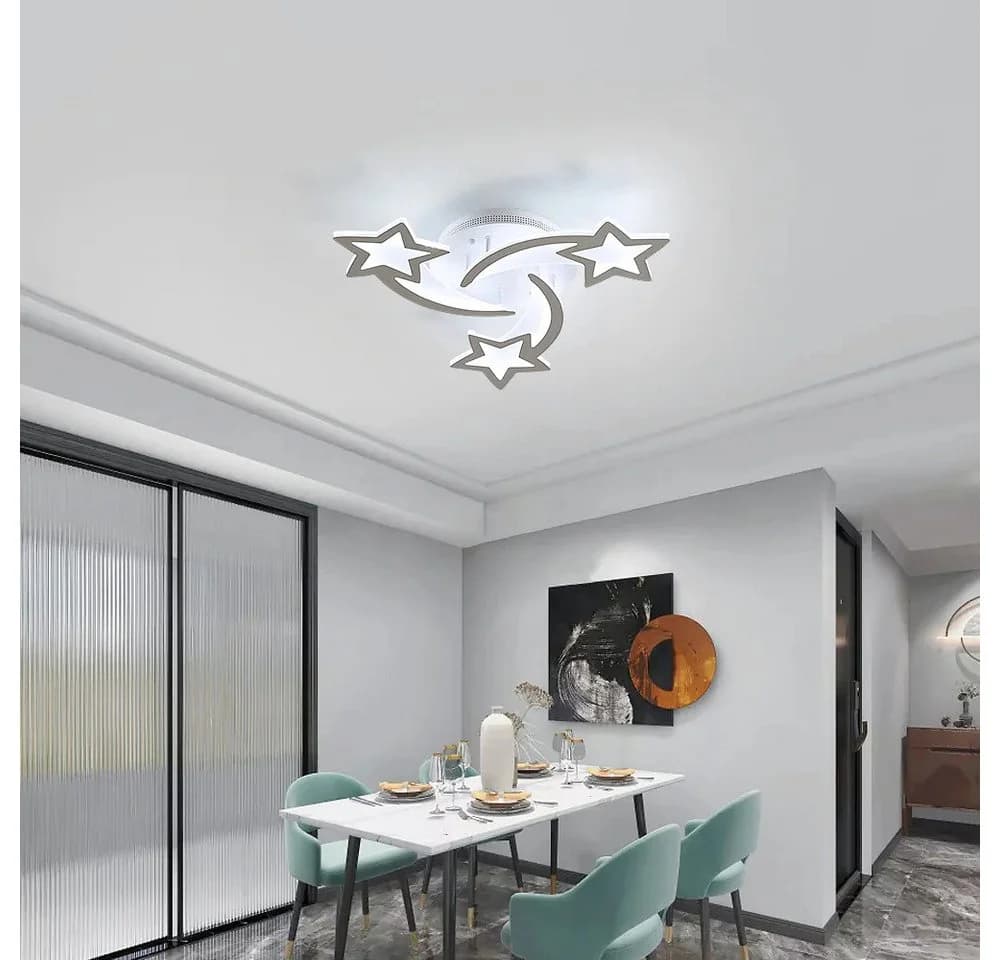 Riserva LED Deckenleuchte Stern Mond 40W 6500K Weiß - Bild 5