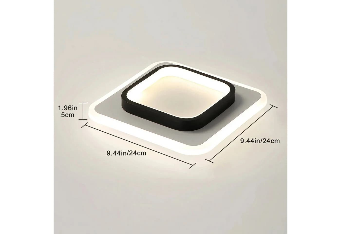 Riserva Deckenleuchte LED 20W 3 Lichtfarben Weiß/Schwarz Modern - Bild 3