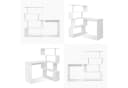 Mondeer Eckschreibtisch mit 360-Grad Drehbarem Bücherregal 157 x 45 x 130,5 cm Bild 4