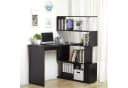 Mondeer Eckschreibtisch mit 360-Grad-Drehbarem Bücherregal 157 x 45 x 130,5 cm Bild 1