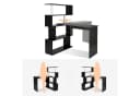 Mondeer Eckschreibtisch mit 360-Grad-Drehbarem Bücherregal 157 x 45 x 130,5 cm Bild 3