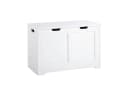 Mondeer Badkommode Badezimmerschrank Spielzeugkiste Sitztruhe 72x48x36 cm Weiß Bild 2