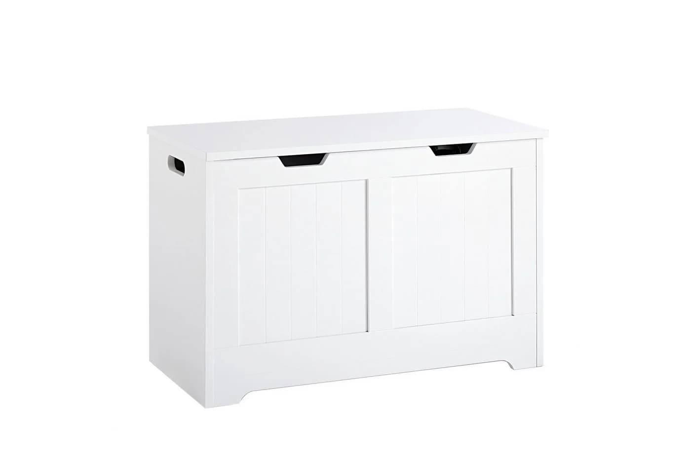 Mondeer Badkommode Badezimmerschrank Spielzeugkiste Sitztruhe 72x48x36 cm Weiß - Bild 2