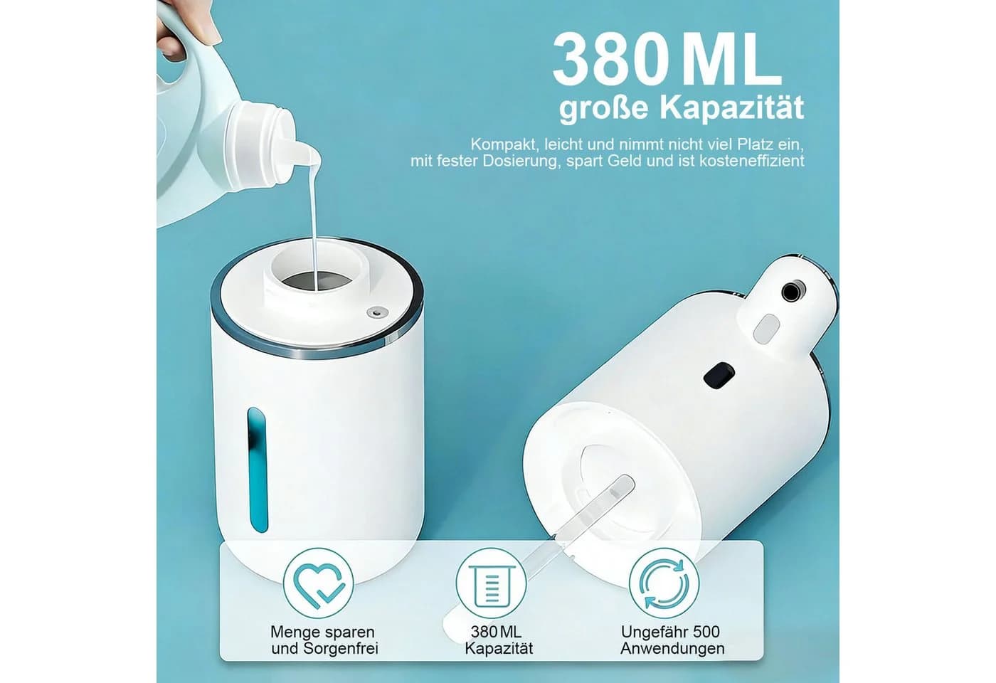 AIMAX Seifenspender Automatisch 380ml USB-Wiederaufladbar IPX5 - Bild 4