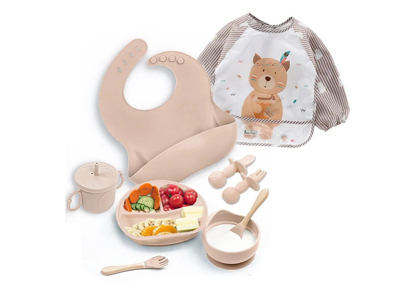 AIMAX Kindergeschirr-Set 9-teilig Silikon mit Saugnapf - Bild 2