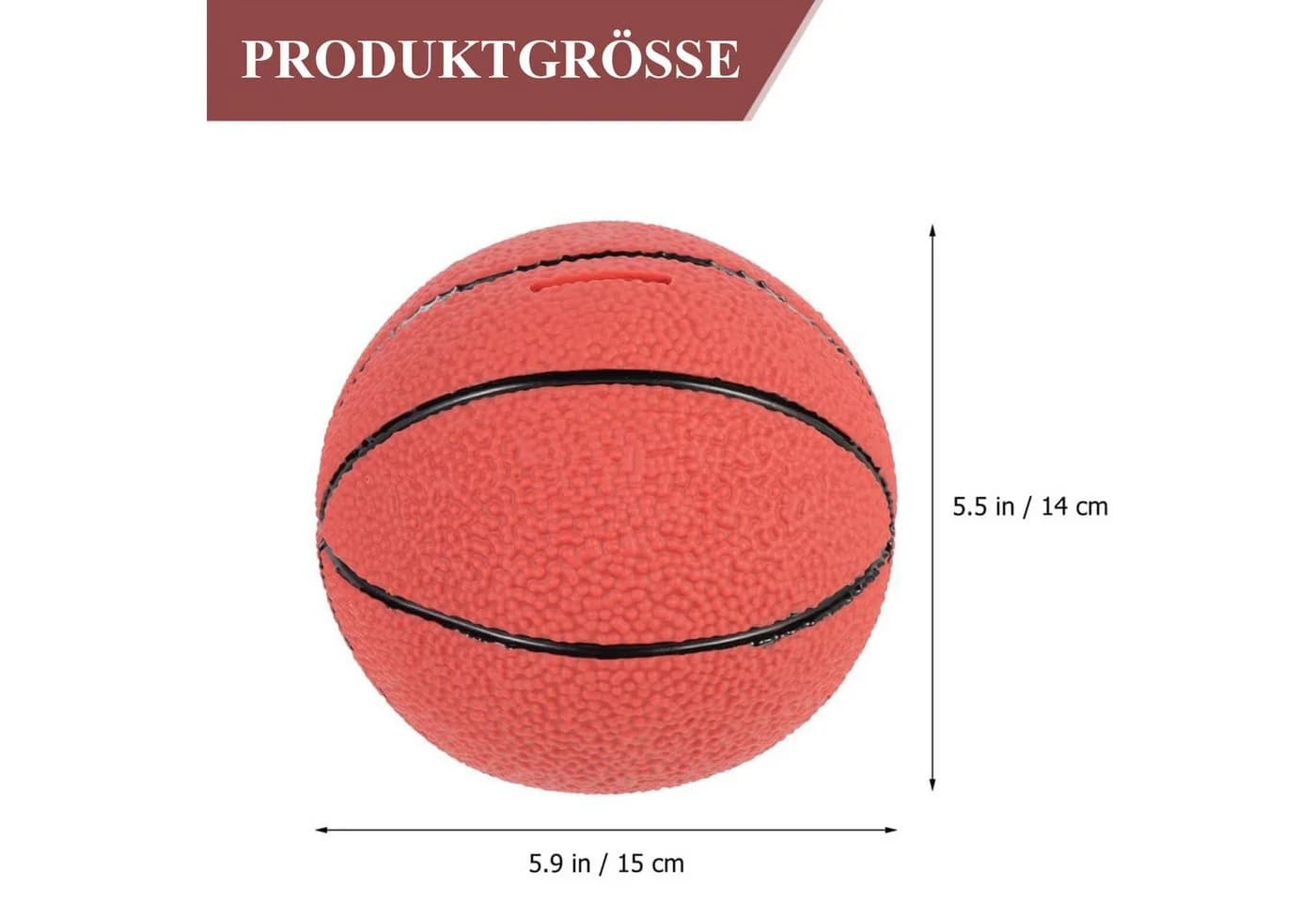 AIMAX Spardose Basketball Rot PVC Bruchsicher - Bild 3