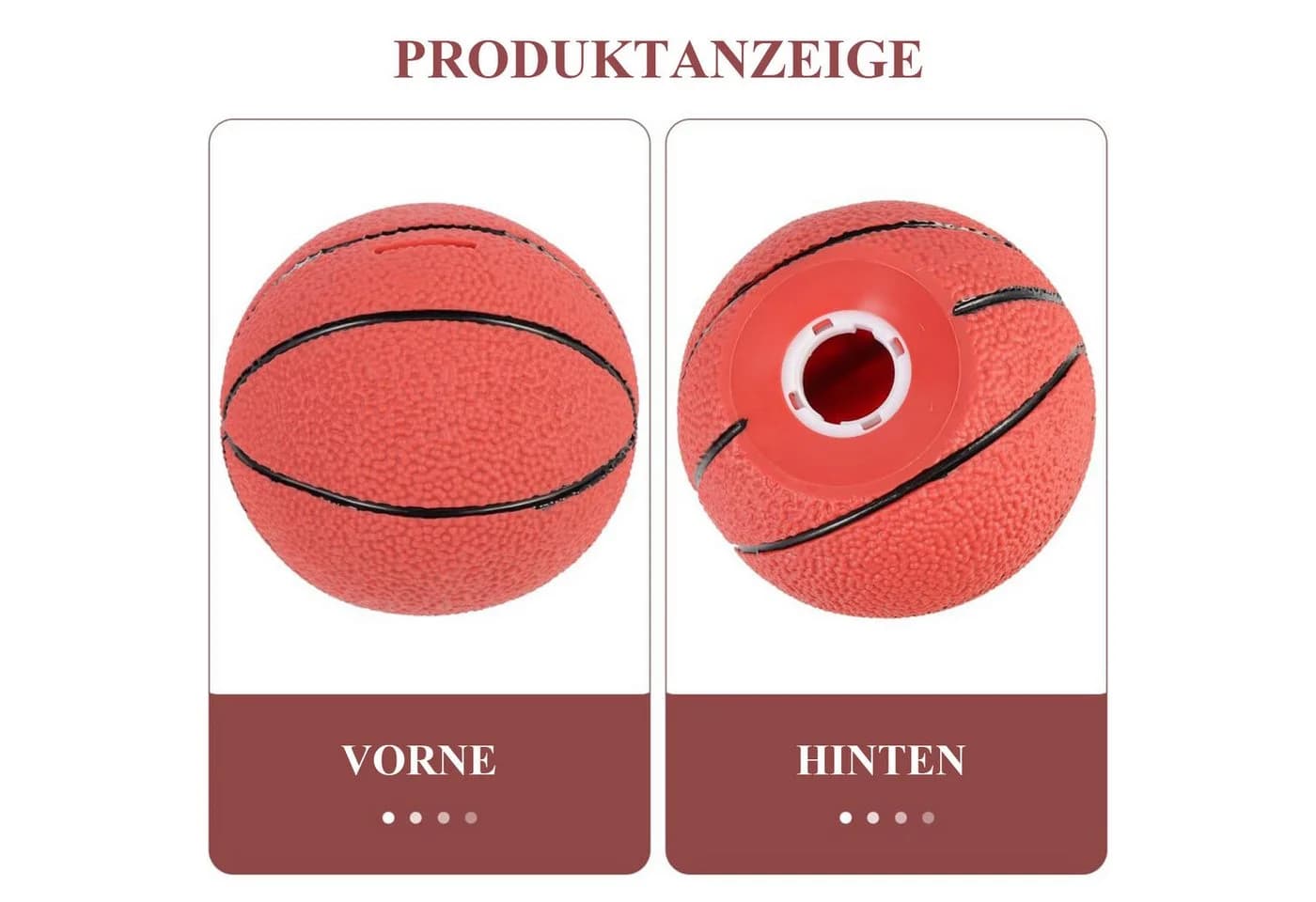 AIMAX Spardose Basketball Rot PVC Bruchsicher - Bild 4
