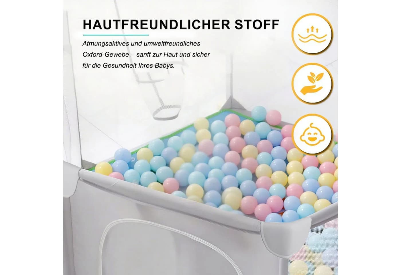 AIMAX Laufgitter Sechseckig Faltbar mit Reißverschluss