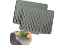 SURFOU Abtropfmatte 2er-Set Grau Silikon Auslaufsicher Bild 2