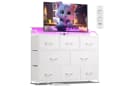 WLIVE Kommode mit 8 Stoffschubladen, LED-Beleuchtung und Ladestation Bild 2