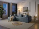 Sinaopus Ecksofa Modulares Sofa aus Chenille Blau mit Komfortpolsterung Bild 1