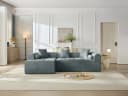 Sinaopus Ecksofa Modulares Sofa aus Chenille Blau mit Komfortpolsterung Bild 4