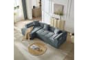 Sinaopus Ecksofa Modulsofa Chenille Blau Modernes Lounge Sofa Bild 2