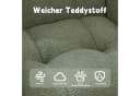 Vankel Schaukelstuhl mit Hocker, Teddy-Bezug Grün, hohe Rückenlehne Bild 1