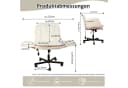 Vankel Ergonomischer Drehstuhl Weiß mit Lordosenstütze und klappbaren Armlehnen Bild 5