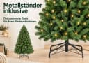 Vankel Künstlicher Weihnachtsbaum Grün mit Beleuchtung und Metallständer Bild 5