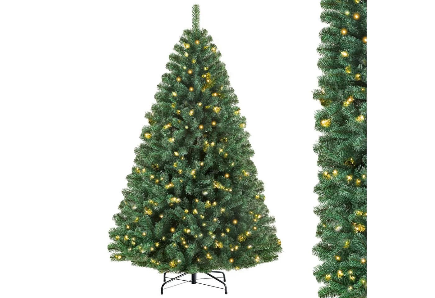 WHEELYOU Künstlicher Weihnachtsbaum Nordmanntanne 180cm PVC mit Metallständer - Bild 2