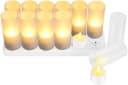 EXTSUD LED-Kerze 12er Set Wiederaufladbar Flammenlos Weiß Bild 1