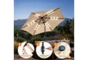 ibettertec Terrassenschirm 9ft Beige mit Solar-LED & Kurbel Bild 4
