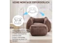 CANMOV Relaxsessel mit Hocker Katzenohr Teddy-Stoff Bild 5