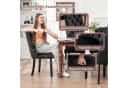 ANYSUN Esszimmerstuhl Chesterfield Samt Schwarz Massivholz Rubberwood Bild 5