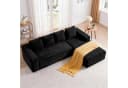 ANYSUN Ecksofa L-Form 4-Sitzer Schwarz Cordsamt Modern Bild 1