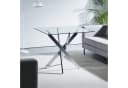 ANYSUN Runder Esstisch Glas Modern Silber/Gold Bild 2