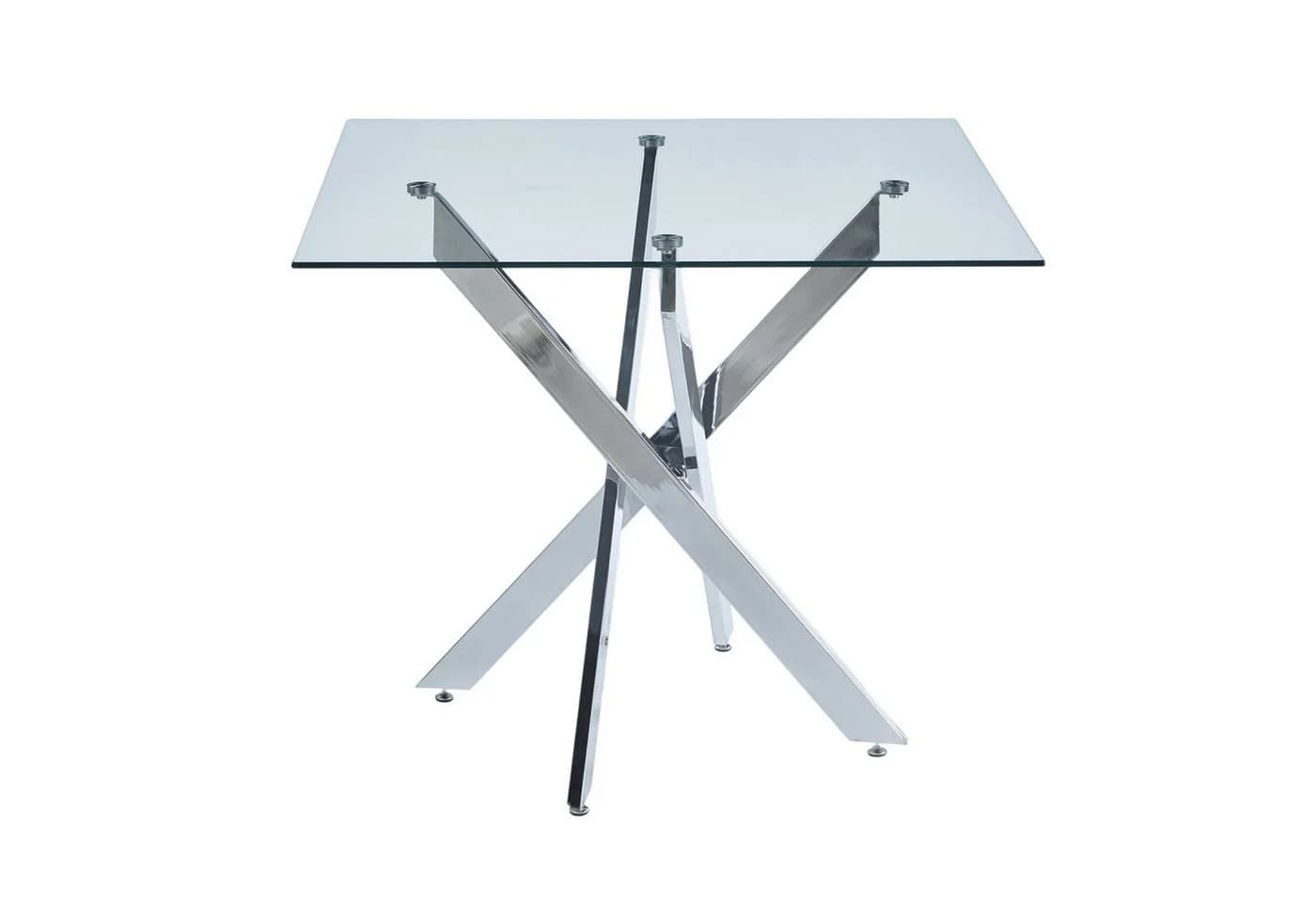 ANYSUN Runder Esstisch Glas Modern Silber/Gold - Bild 4