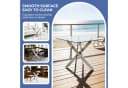 ANYSUN Runder Esstisch Glas Modern Silber/Gold Bild 5