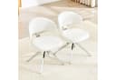 ANYSUN Esszimmerstuhl 2er Set Modern Kunstleder Metall 360° Drehbar Bild 2