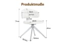 ANYSUN Esszimmerstuhl 2er Set Modern Kunstleder Metall 360° Drehbar Bild 3