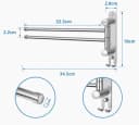 Forrlite Handtuchhalter Wand 180° drehbar Edelstahl Silber Bild 1
