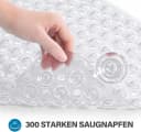 Forrlite Badewannenmatte rutschfest 100x40cm Transparent Bild 3