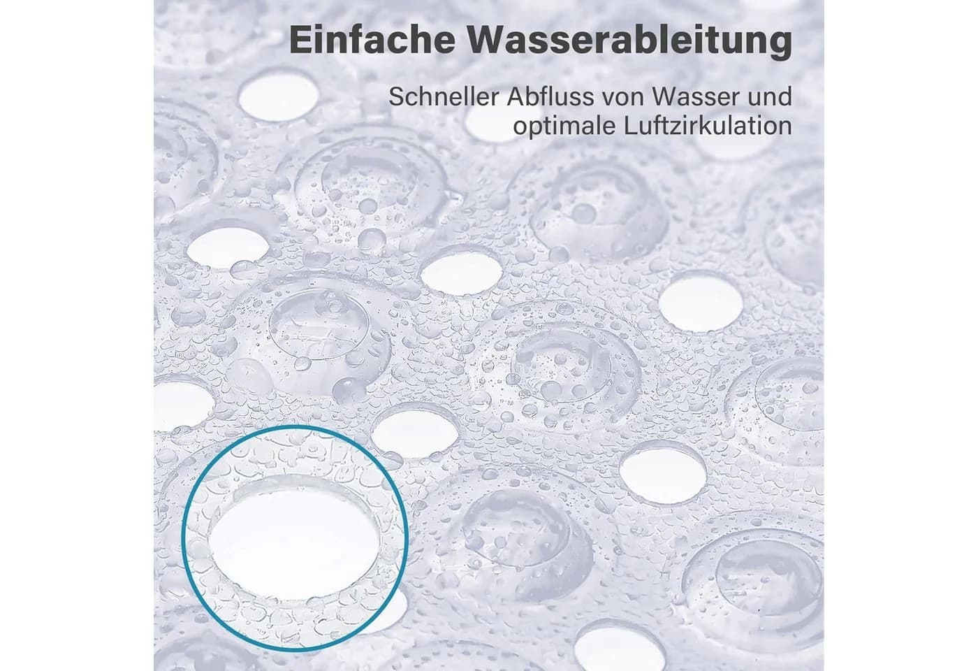 Forrlite Badewannenmatte rutschfest 100x40cm Transparent - Bild 5