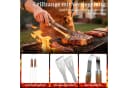 Forrlite Grillbesteck-Set 11-teilig Edelstahl Schwarz Bild 3