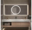Muxing Badmöbel-Set mit Sinterstein-Becken, LED-Spiegel & Unterschrank Bild 2