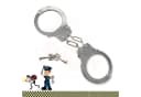 GOLDEN Spielzeug-Polizei Handschellen Kinder aus Metall Mit Schlüssel Bild 2