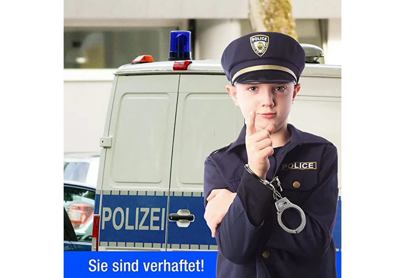 GOLDEN Spielzeug-Polizei Handschellen Kinder aus Metall Mit Schlüssel - Bild 3