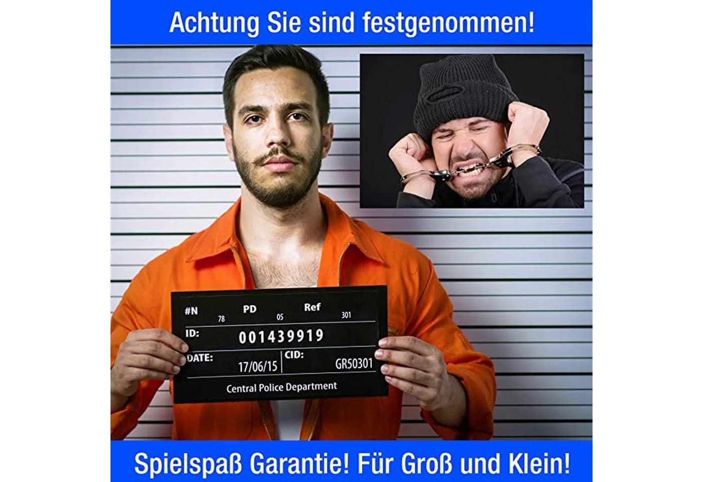 GOLDEN Spielzeug-Polizei Handschellen Kinder aus Metall Mit Schlüssel - Bild 5
