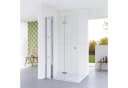 AQUABATOS Walk-in-Duschfaltwand ESG Glas 5mm mit Eckablage Bild 2