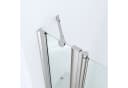 AQUABATOS Walk-in-Duschfaltwand ESG Glas 5mm mit Eckablage Bild 5
