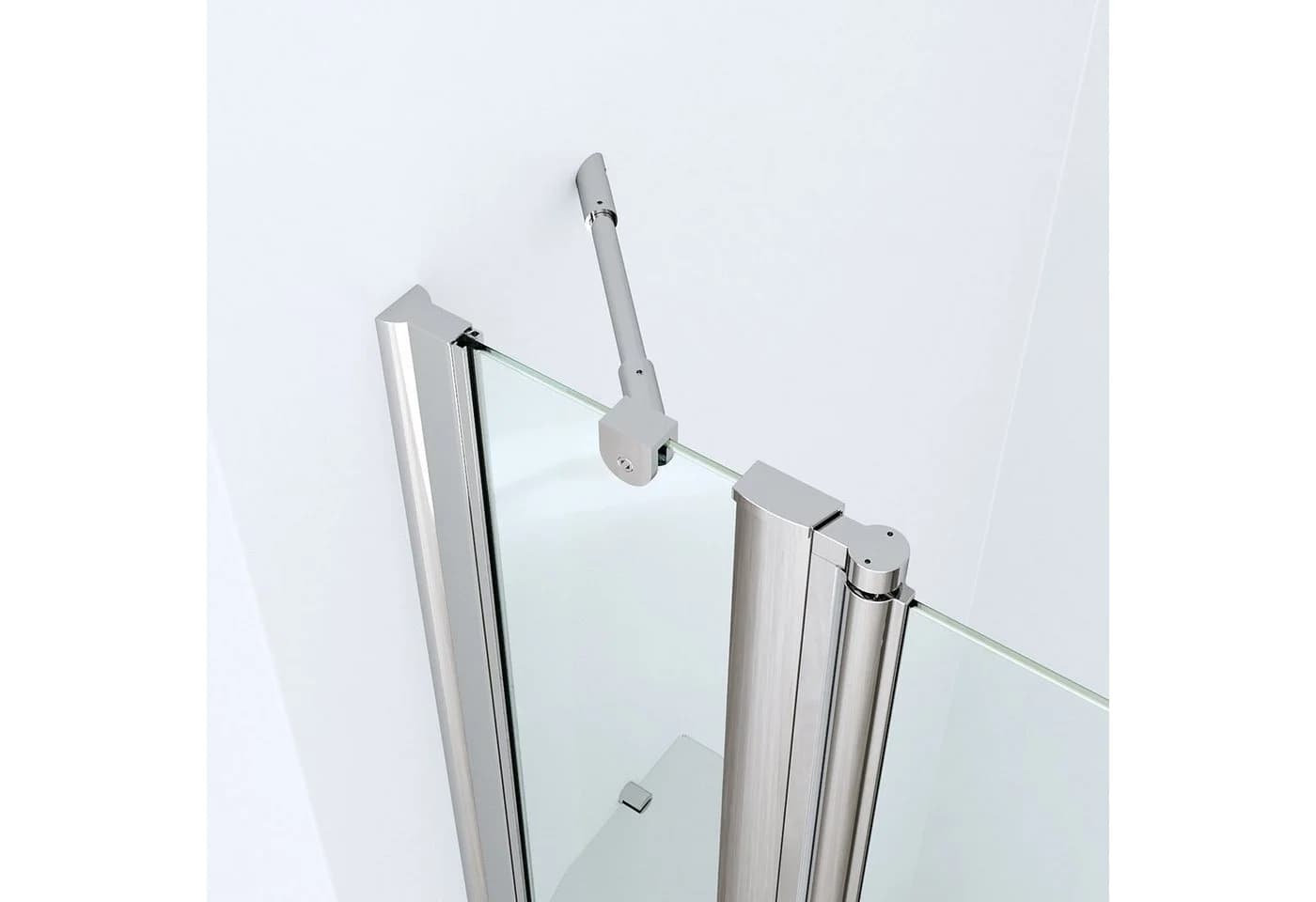 AQUABATOS Walk-in-Duschfaltwand ESG Glas 5mm mit Eckablage - Bild 5