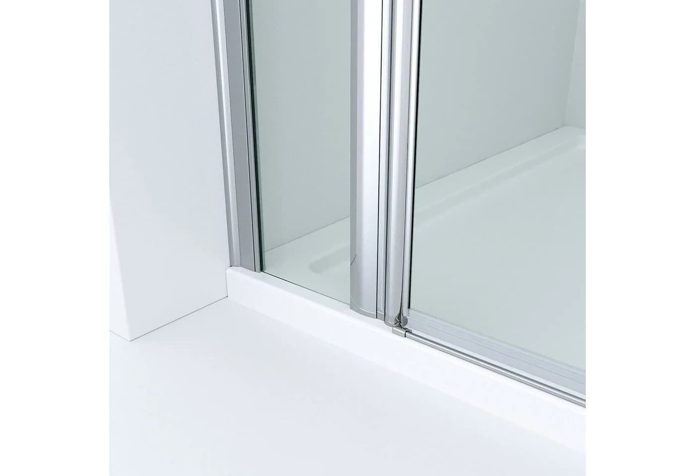 AQUABATOS Dusch-Falttür mit Festteil ESG Glas 5mm - Bild 5