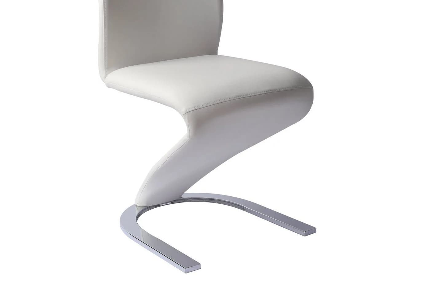 Jiexi Freischwinger 2er Set Weiß Kunstleder Modern - Bild 3